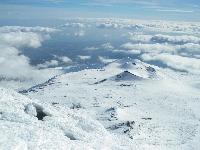 Etna, 3343 m. Grandiosa vista dal cratere di  Sud/Est.