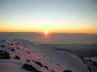 Etna, 3343 m. Bellissima alba sulla Serra delle Concazze.