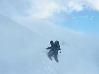 C.Ferlito durante una salita in Valle del Bove